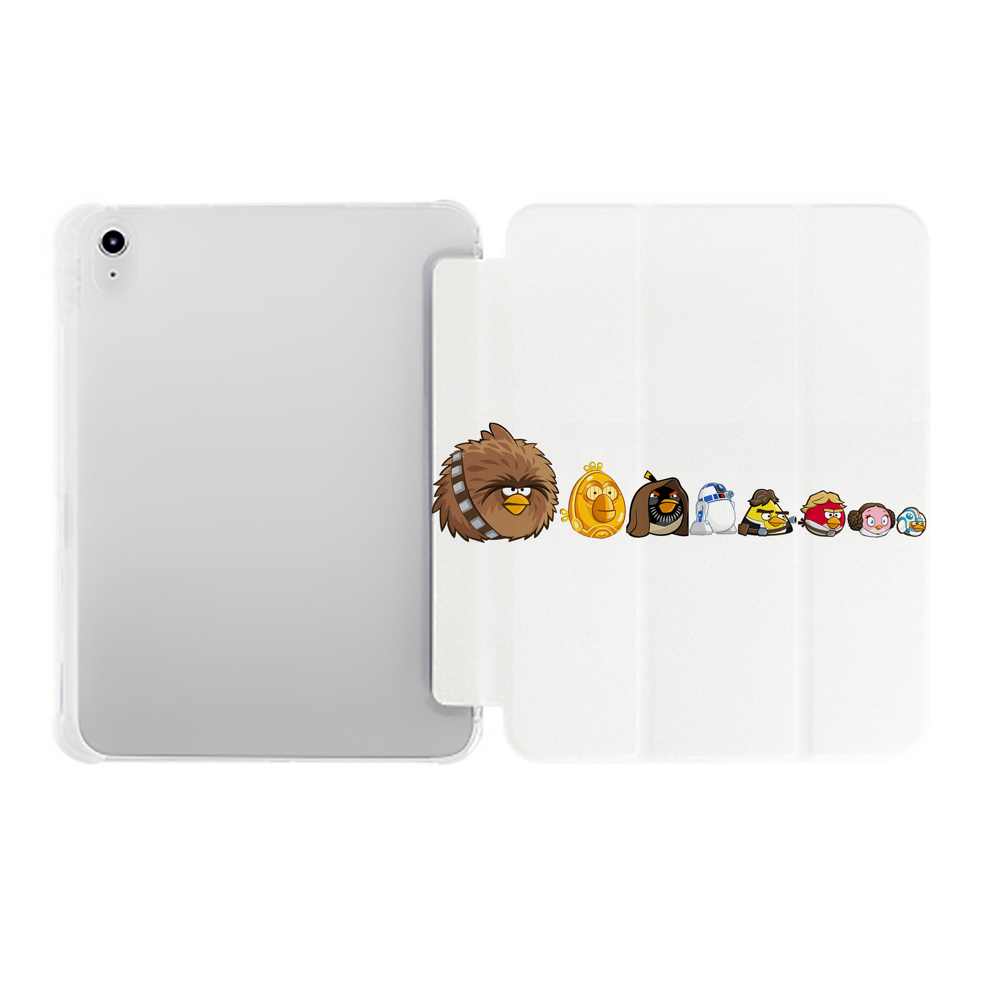 （画像用） Angry Birds アングリーバード IPad ケース ペン収納付き 三つ折りスタンド PUレザー×シリコン 対応機種9.5/10.5/10.9インチ